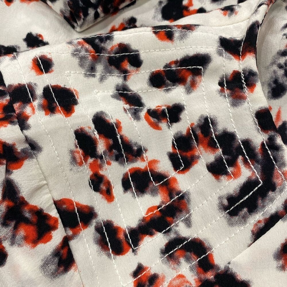 PARKER XS 100% Silk Colorful Animal Print Short Cropped Boxy Blouse Festival Top - Picture 12 of 16